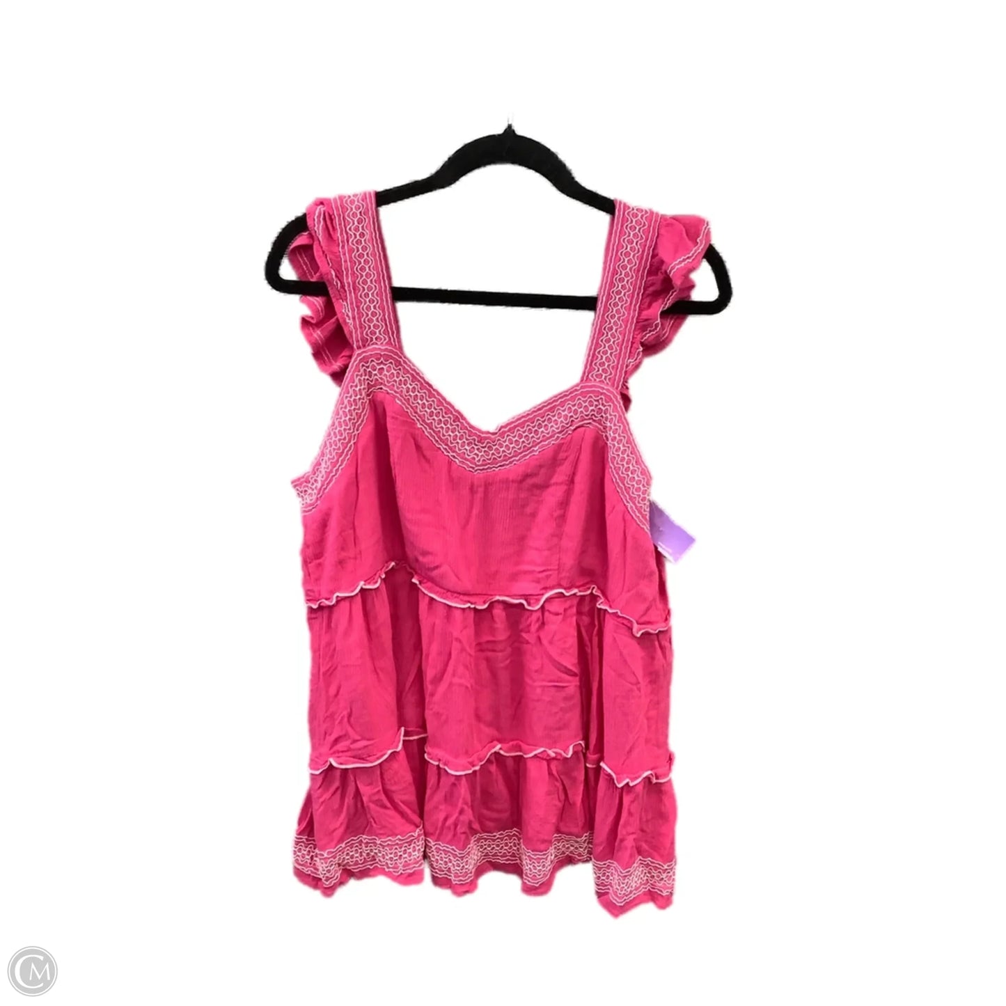 Top Sleeveless By Torrid In Pink, Size: 1x
