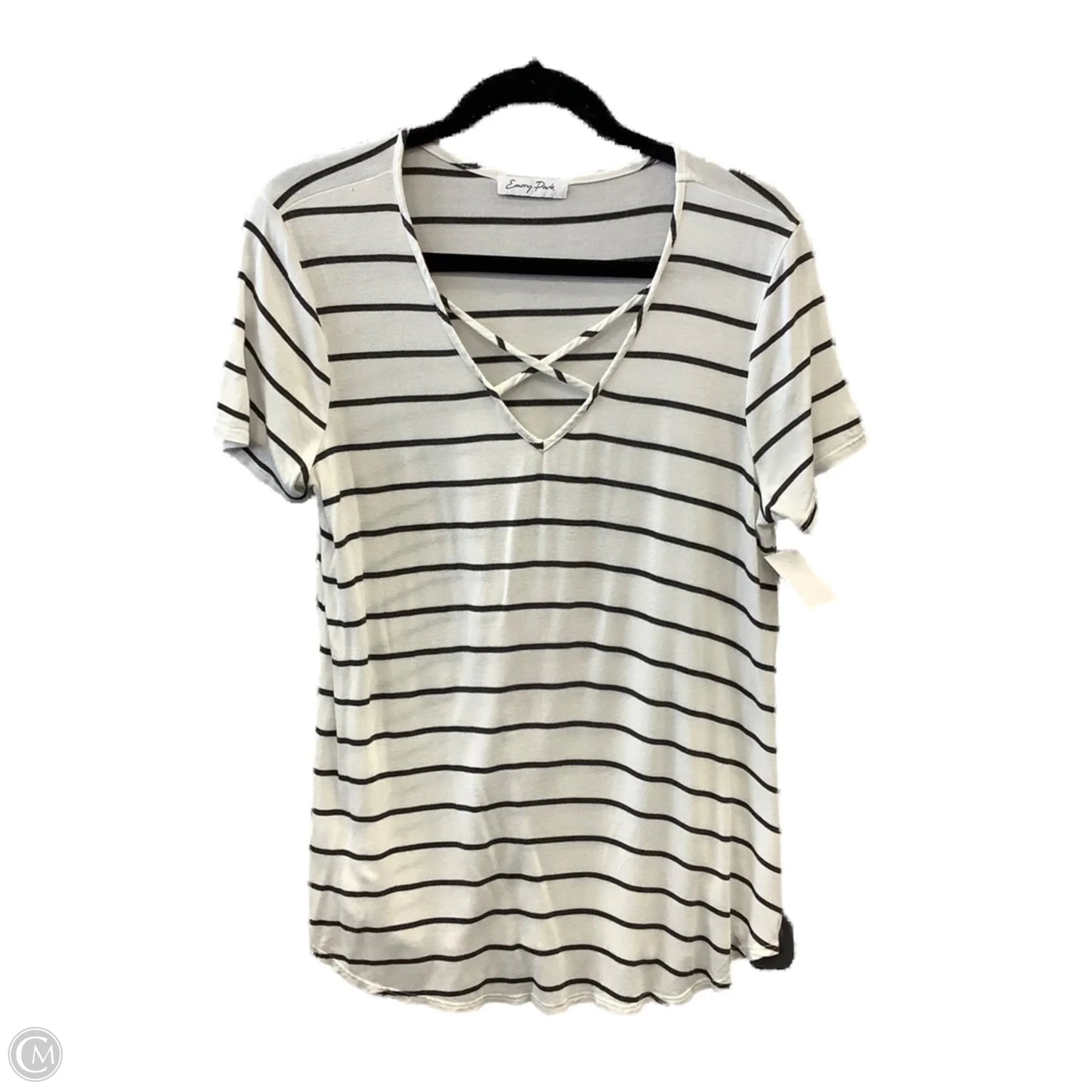 Top Short Sleeve By Clothes Mentor In Striped Pattern, Size: M