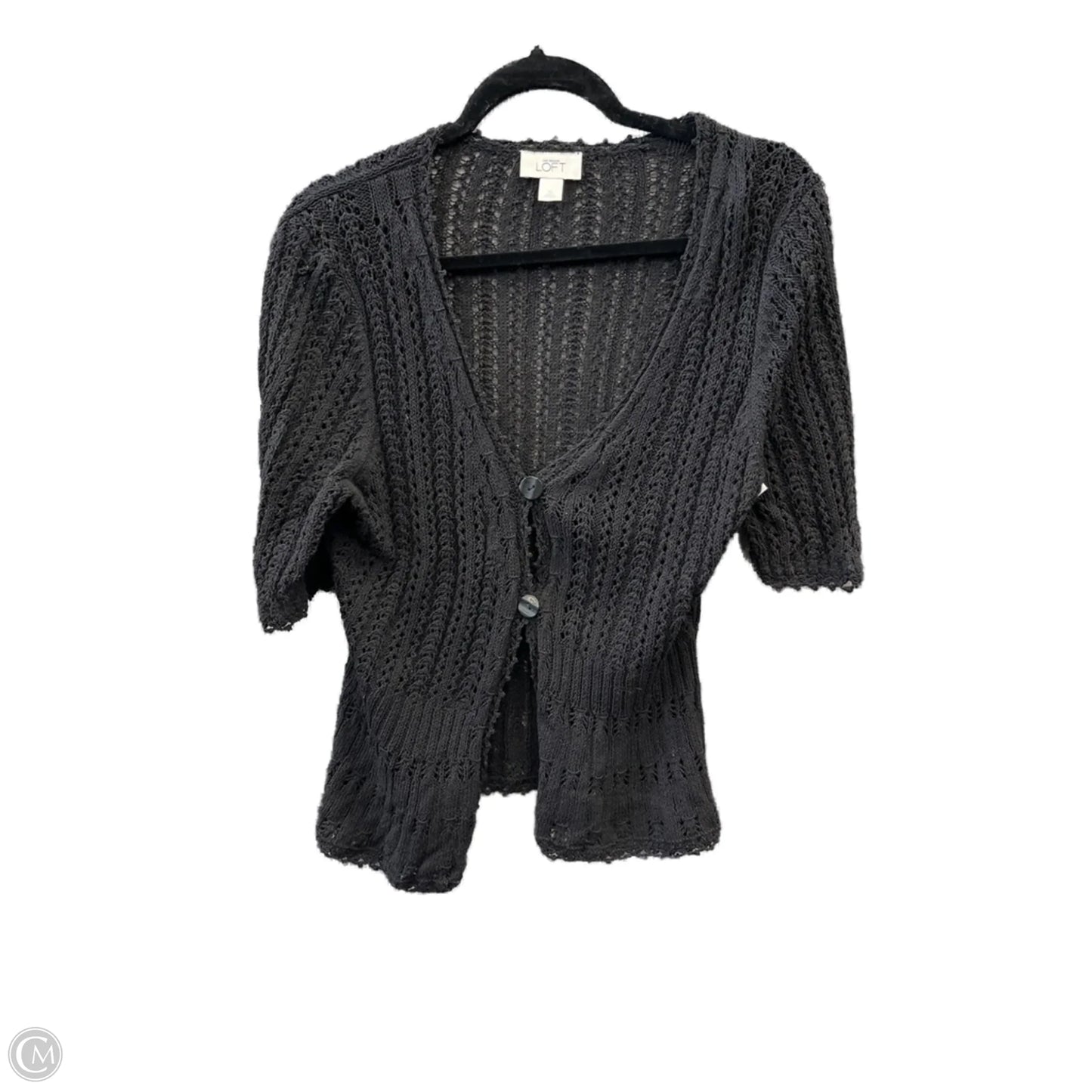 Top Short Sleeve By Loft In Black, Size: Xl