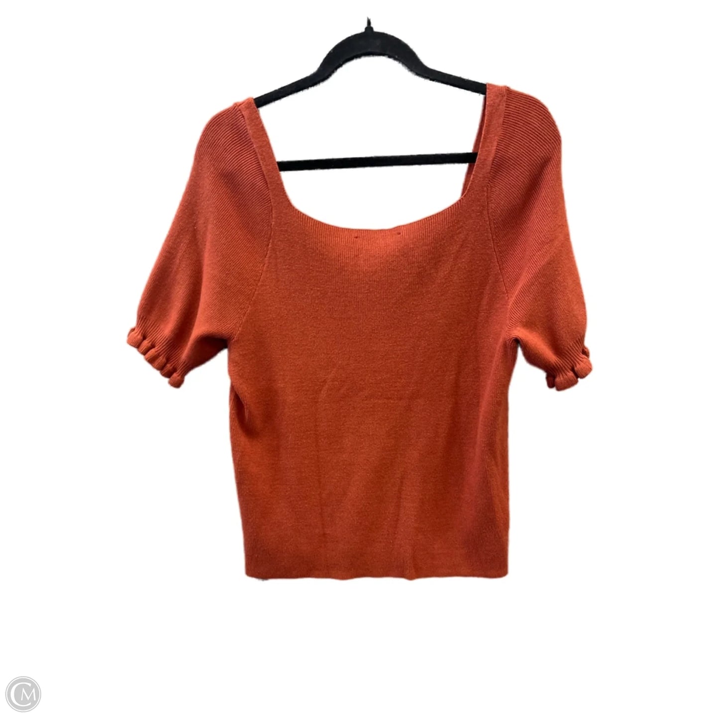 Top Short Sleeve By Loft In Orange, Size: Xxl