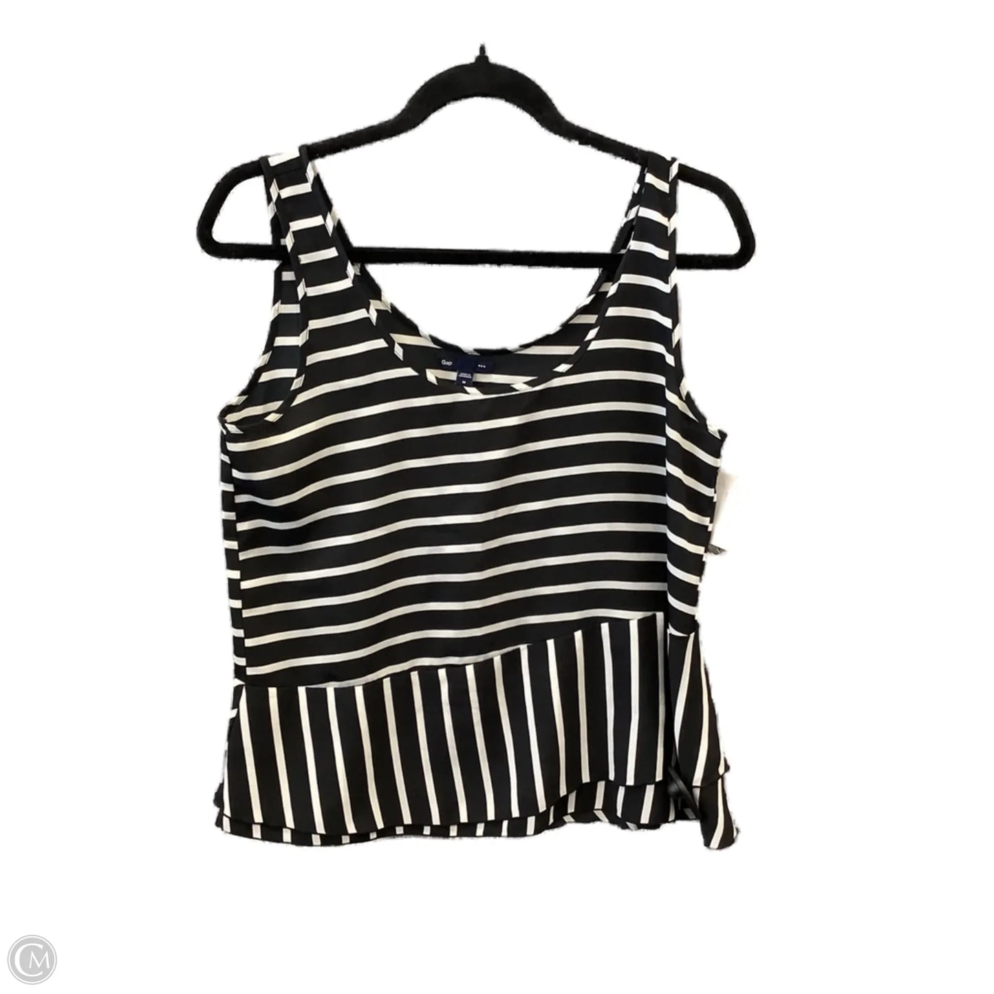 Top Sleeveless By Gap In Striped Pattern, Size: M