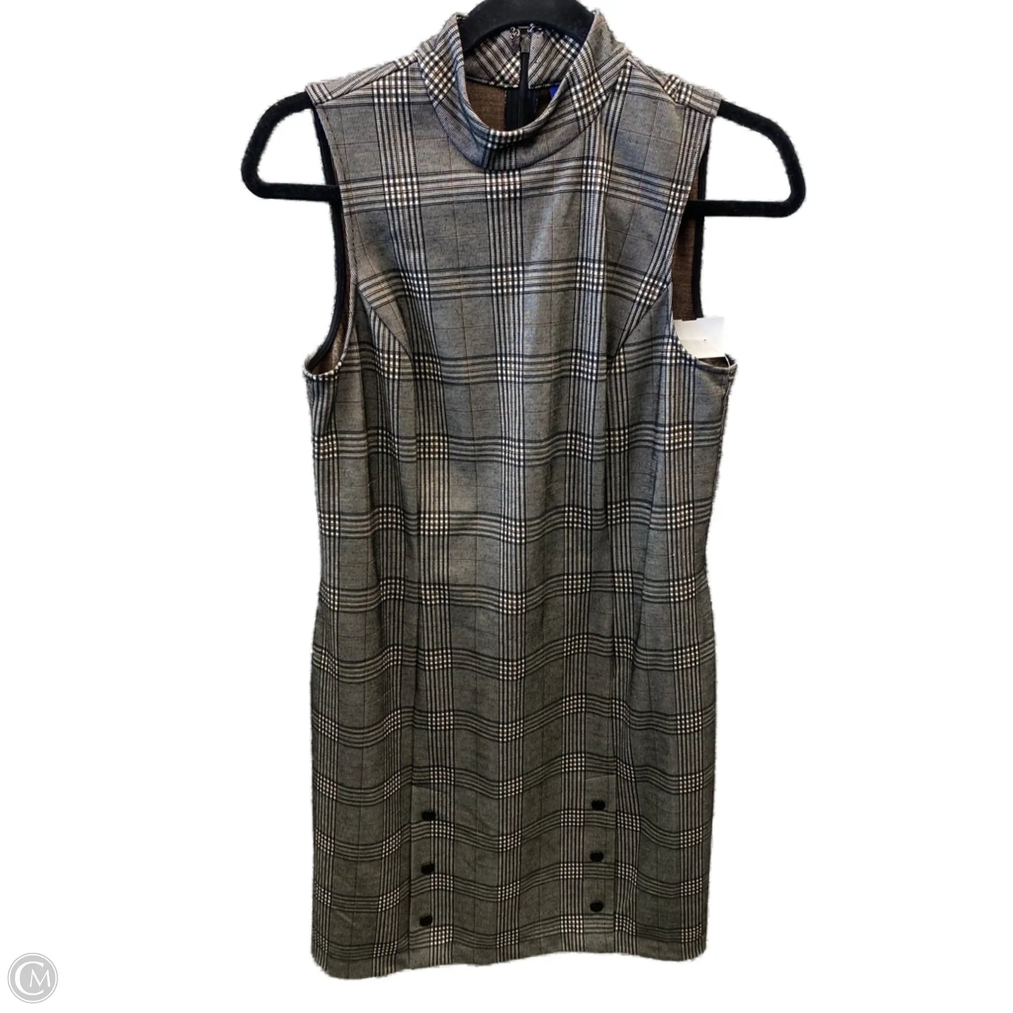 Dress Casual Midi By Apt 9 In Plaid Pattern, Size: S