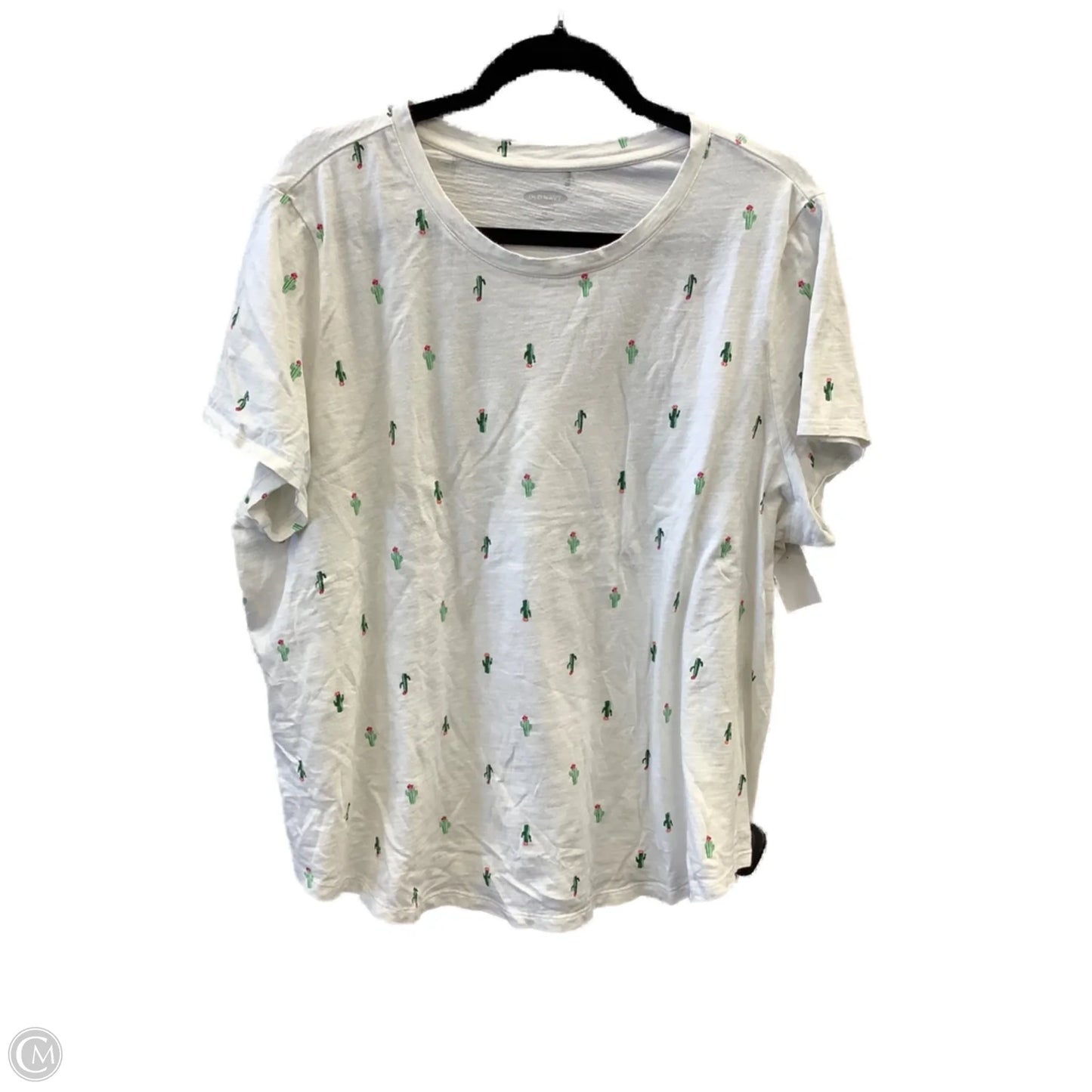 Top Short Sleeve By Old Navy In White, Size: Xxl