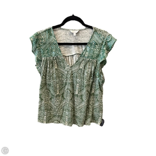 Top Sleeveless By Lucky Brand In Green, Size: L
