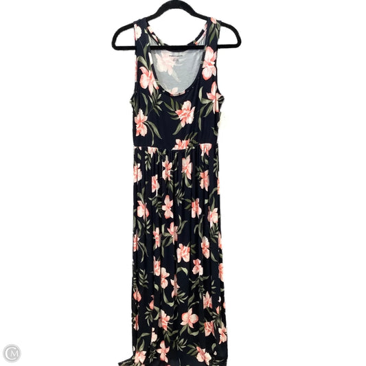 Dress Casual Maxi By Amazon Essentials In Black & Pink, Size: S