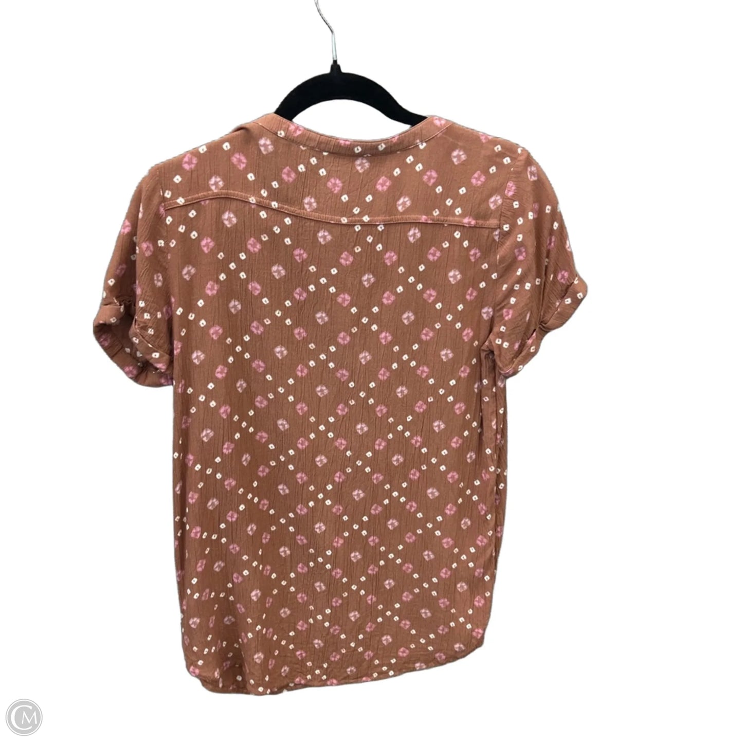 Top Short Sleeve By Sonoma In Brown, Size: S