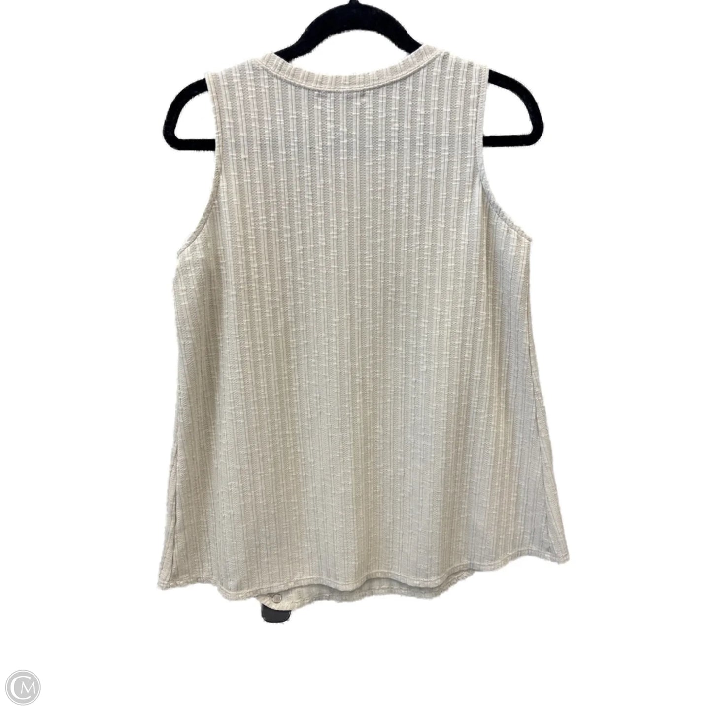 Top Sleeveless By Notations In Beige, Size: L
