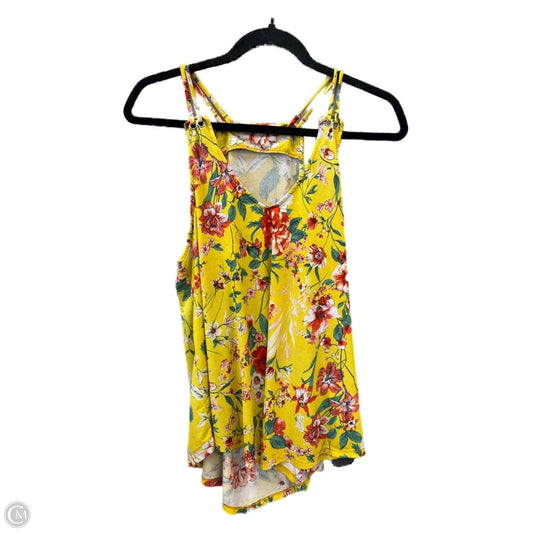 Top Sleeveless By Clothes Mentor In Yellow, Size: L