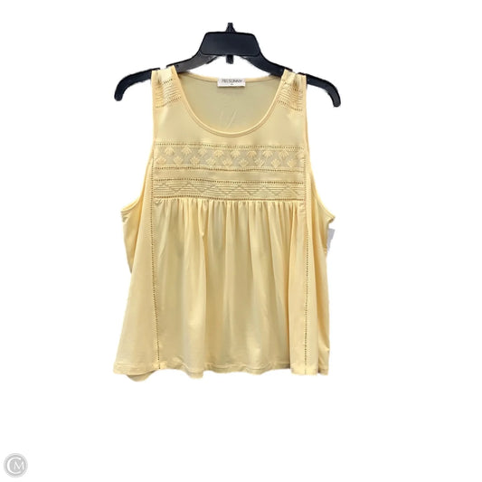 Top Sleeveless By Clothes Mentor In Yellow, Size: Xl