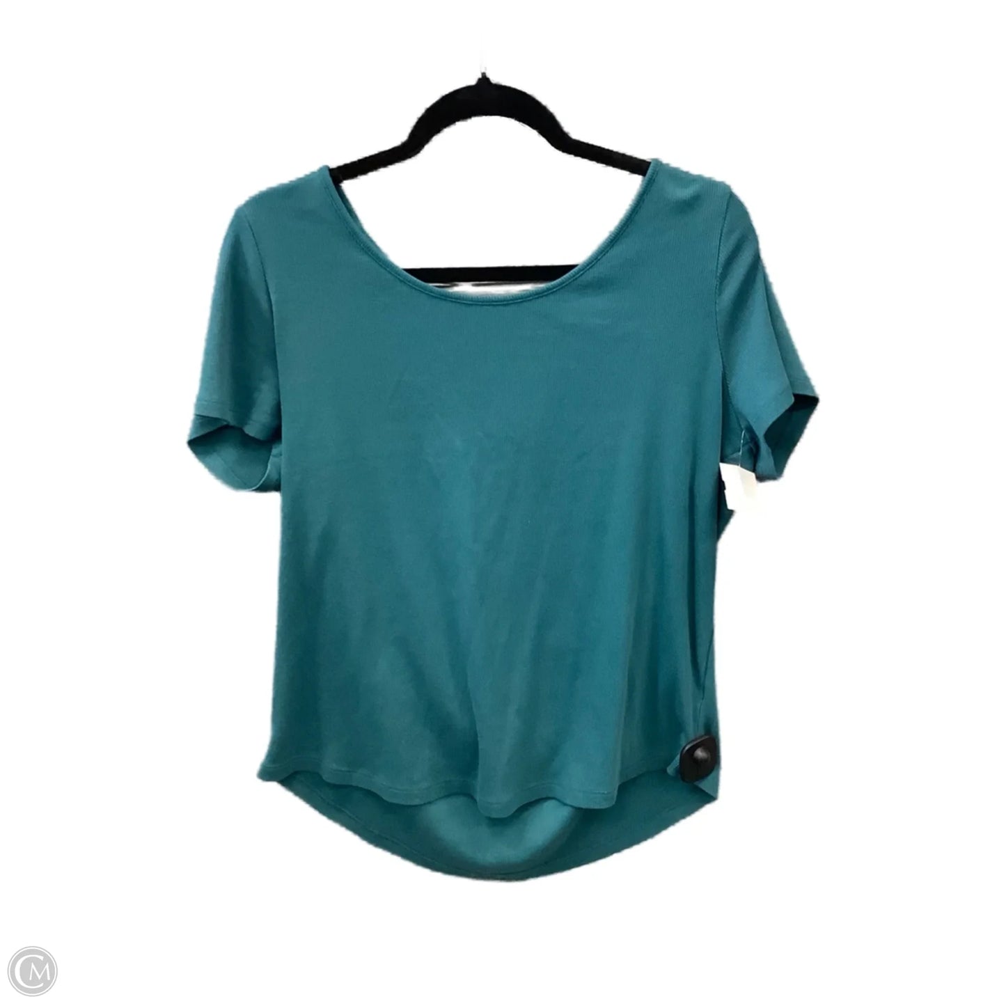 Top Short Sleeve By Falls Creek In Green, Size: 1x