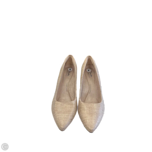 Sandals Heels Kitten By Clarks In Bronze, Size: 9