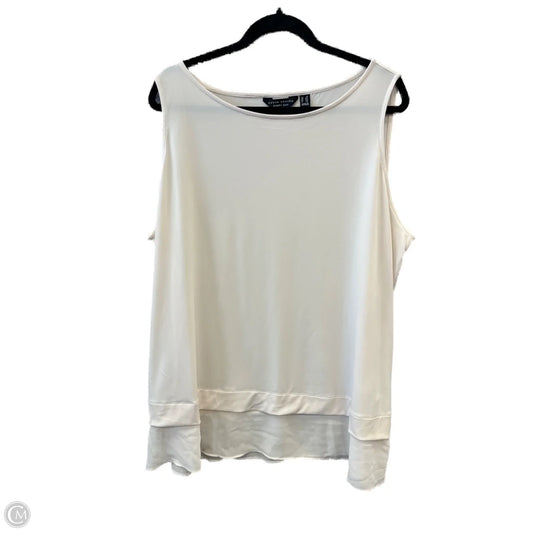 Top Sleeveless By Susan Graver In Cream, Size: 2x