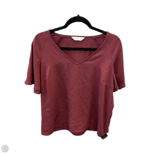 Top Short Sleeve By Nine West Apparel In Maroon, Size: M