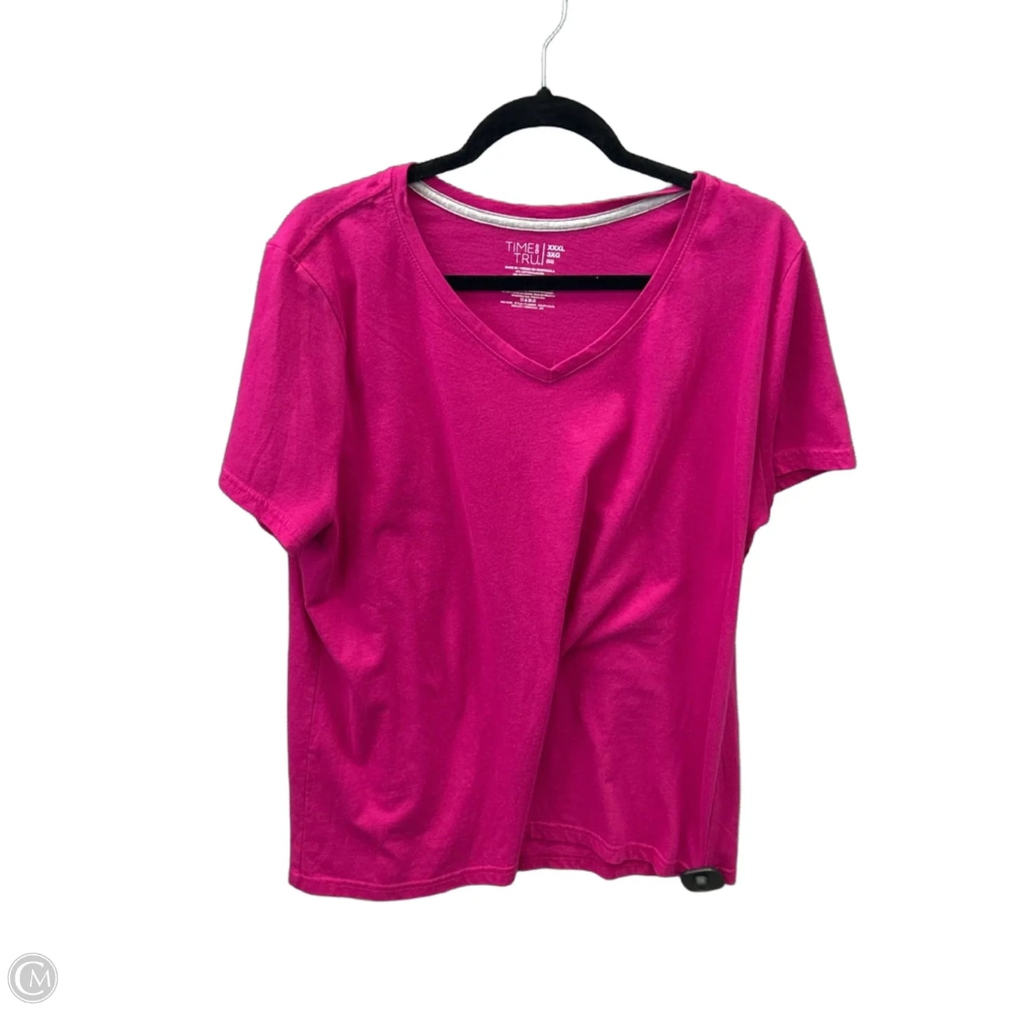 Top Short Sleeve By Time And Tru In Pink, Size: 3x