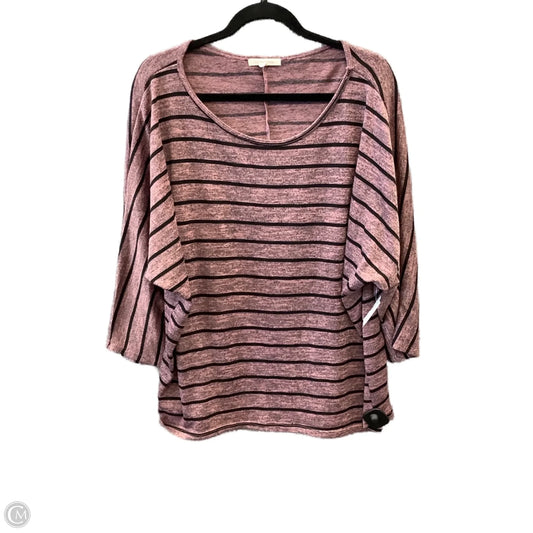 Top 3/4 Sleeve By Clothes Mentor In Striped Pattern, Size: 2x