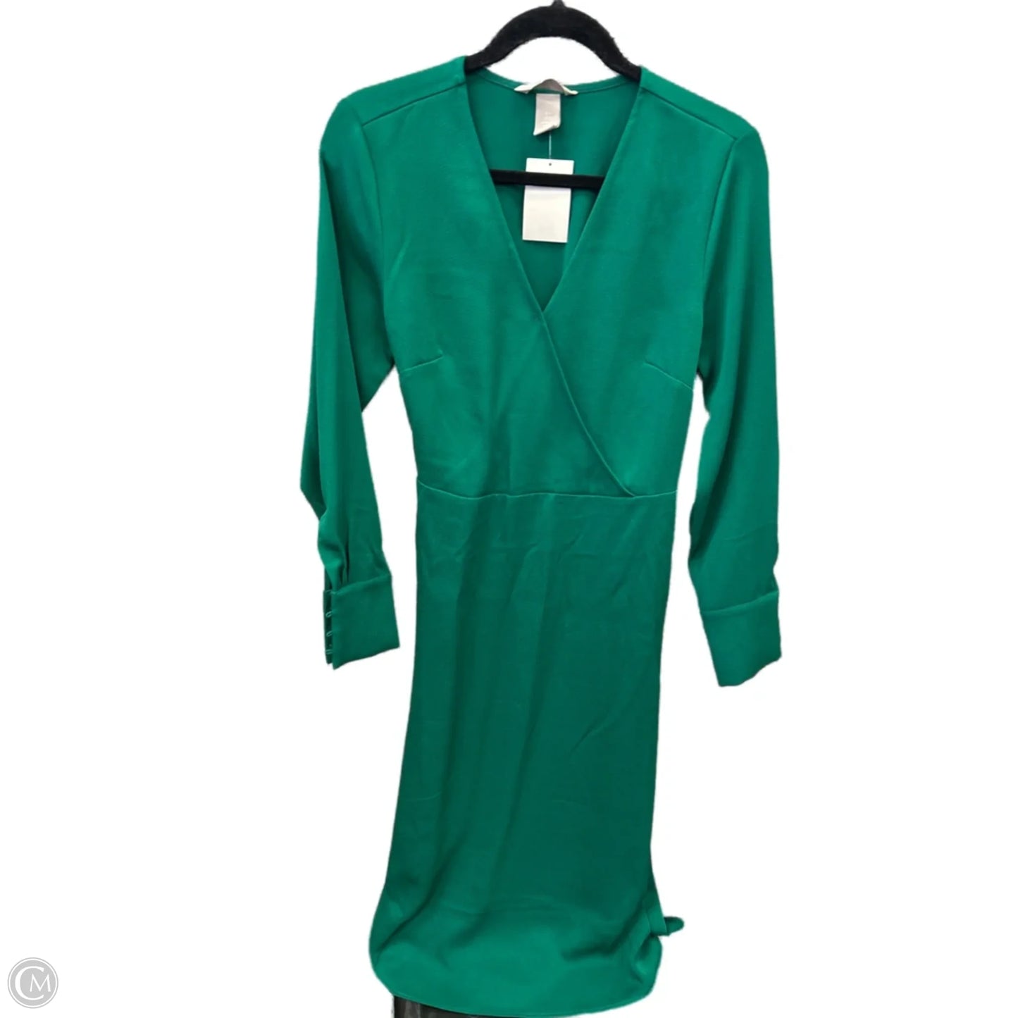 Dress Casual Midi By H&m In Green, Size: S
