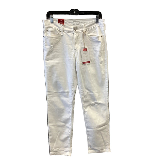 Jeans Skinny By Levis Signature In White Denim, Size: 8