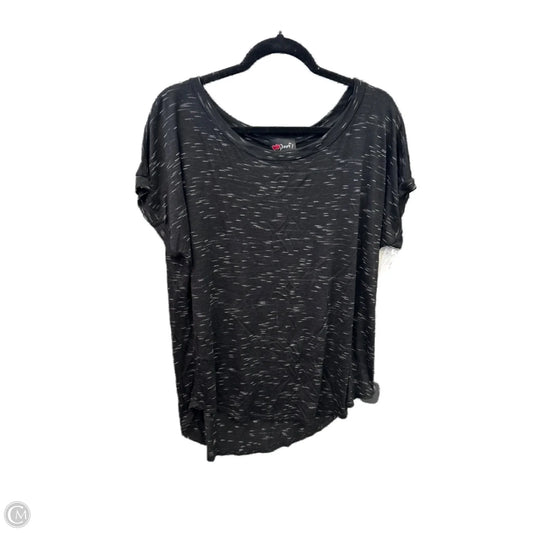 Top Short Sleeve By Poof In Black, Size: 1x