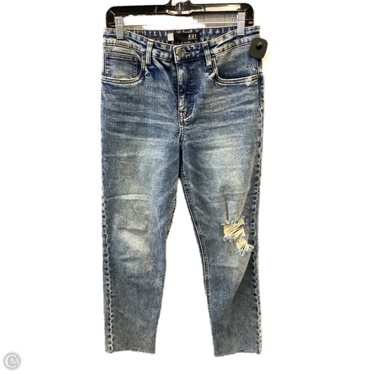 Jeans Straight By Kut In Blue Denim, Size: 4
