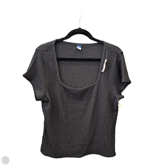 Top Short Sleeve By Old Navy In Grey, Size: Xl