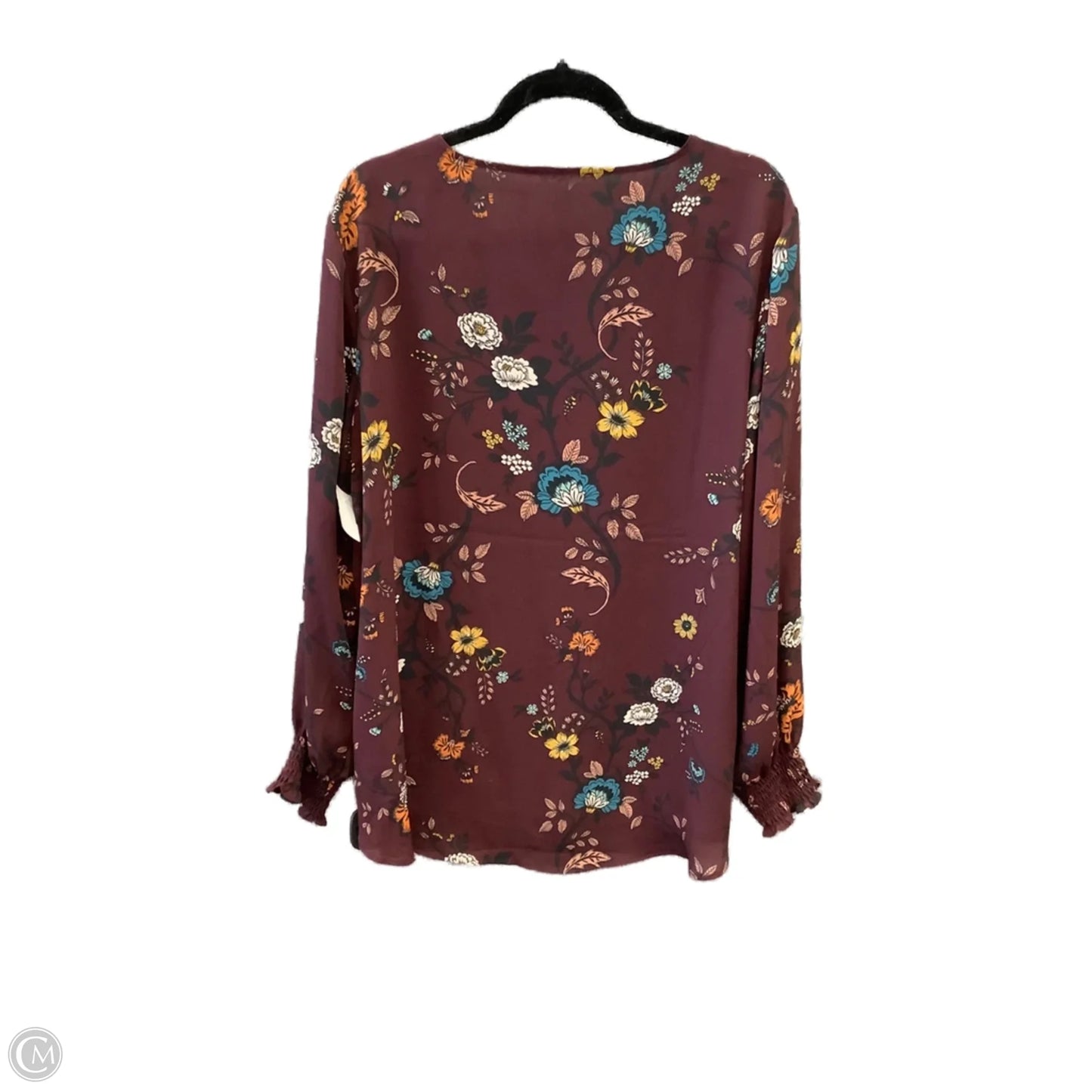 Top Long Sleeve By Maurices In Purple, Size: Xxl