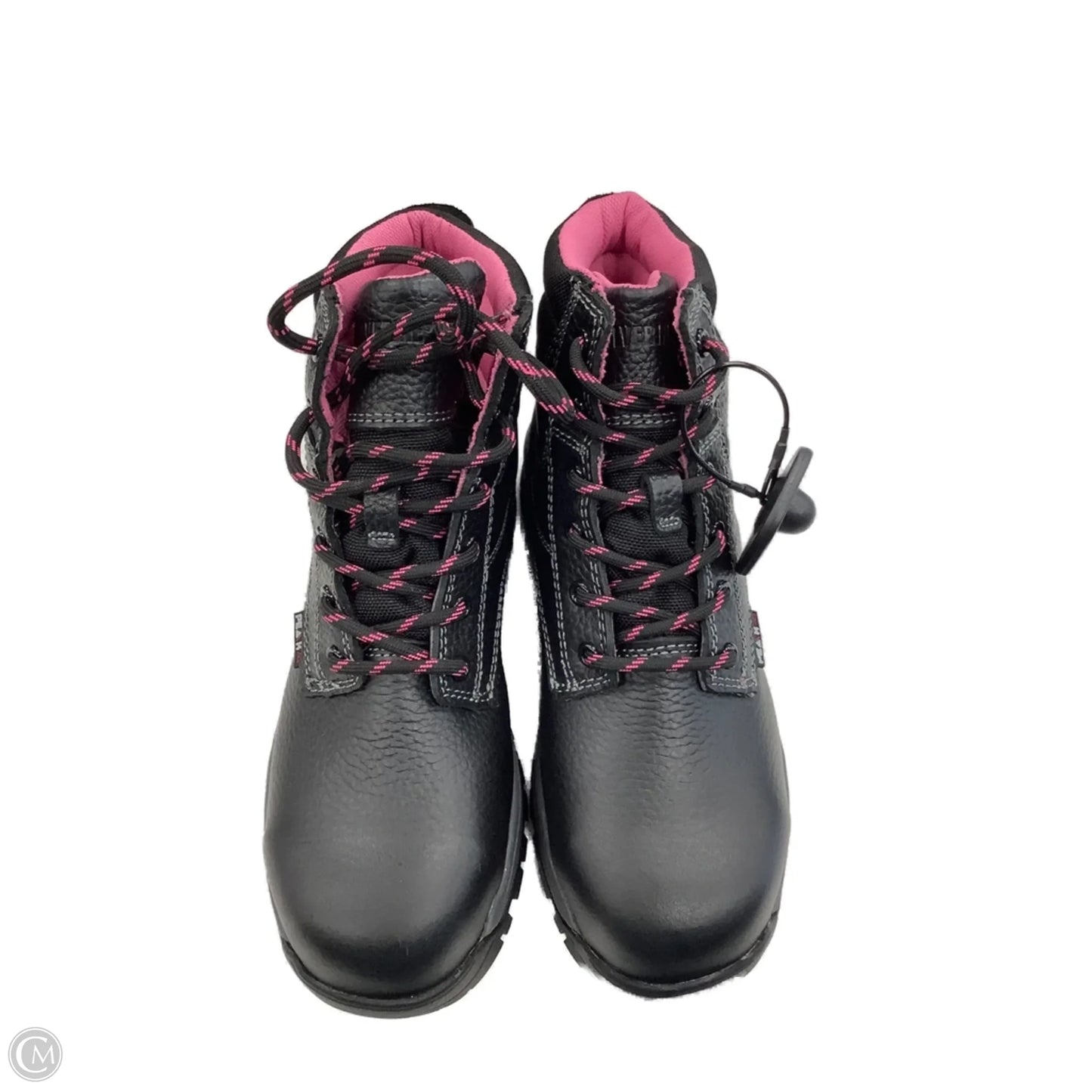 Boots Ankle Flats By Cmb In Black & Pink, Size: 6.5