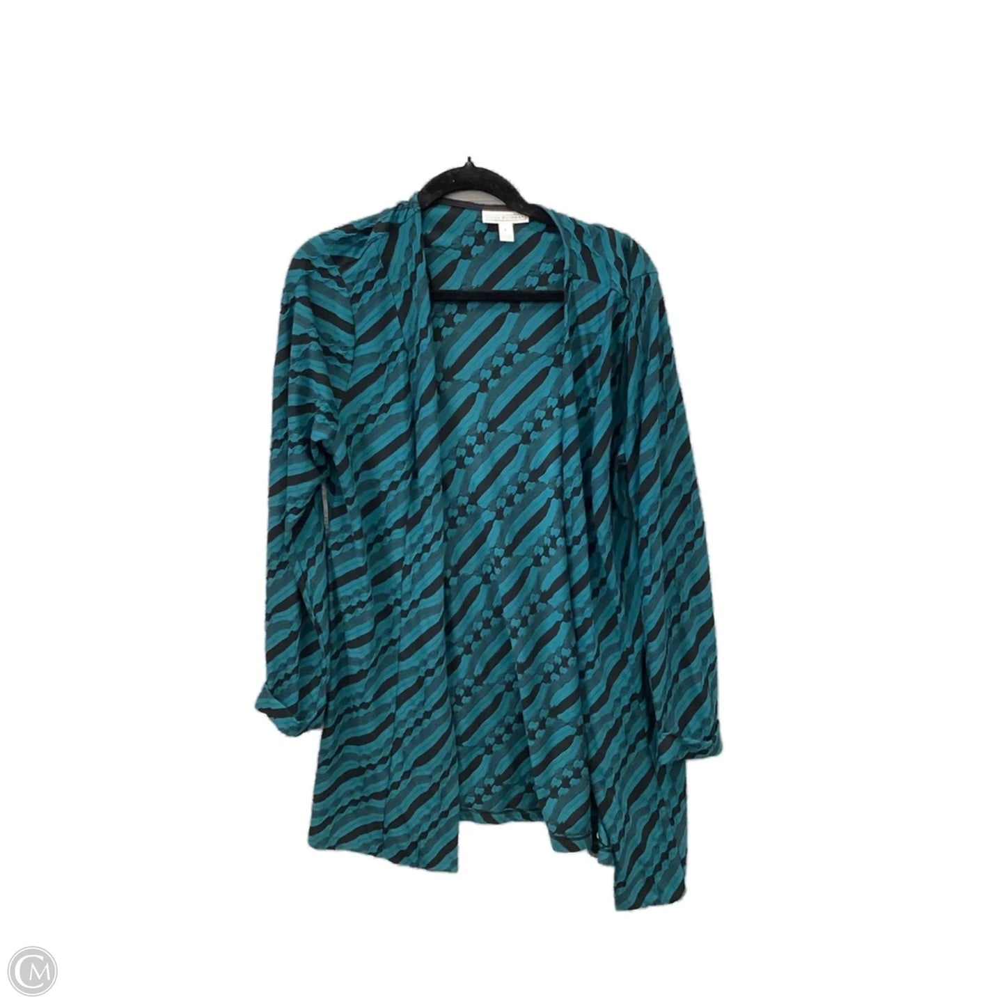Cardigan By Dana Buchman In Blue, Size: L