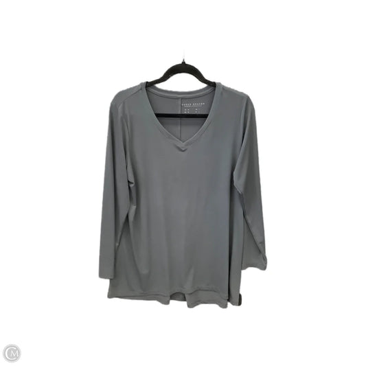 Top Long Sleeve Basic By Susan Graver In Grey, Size: M