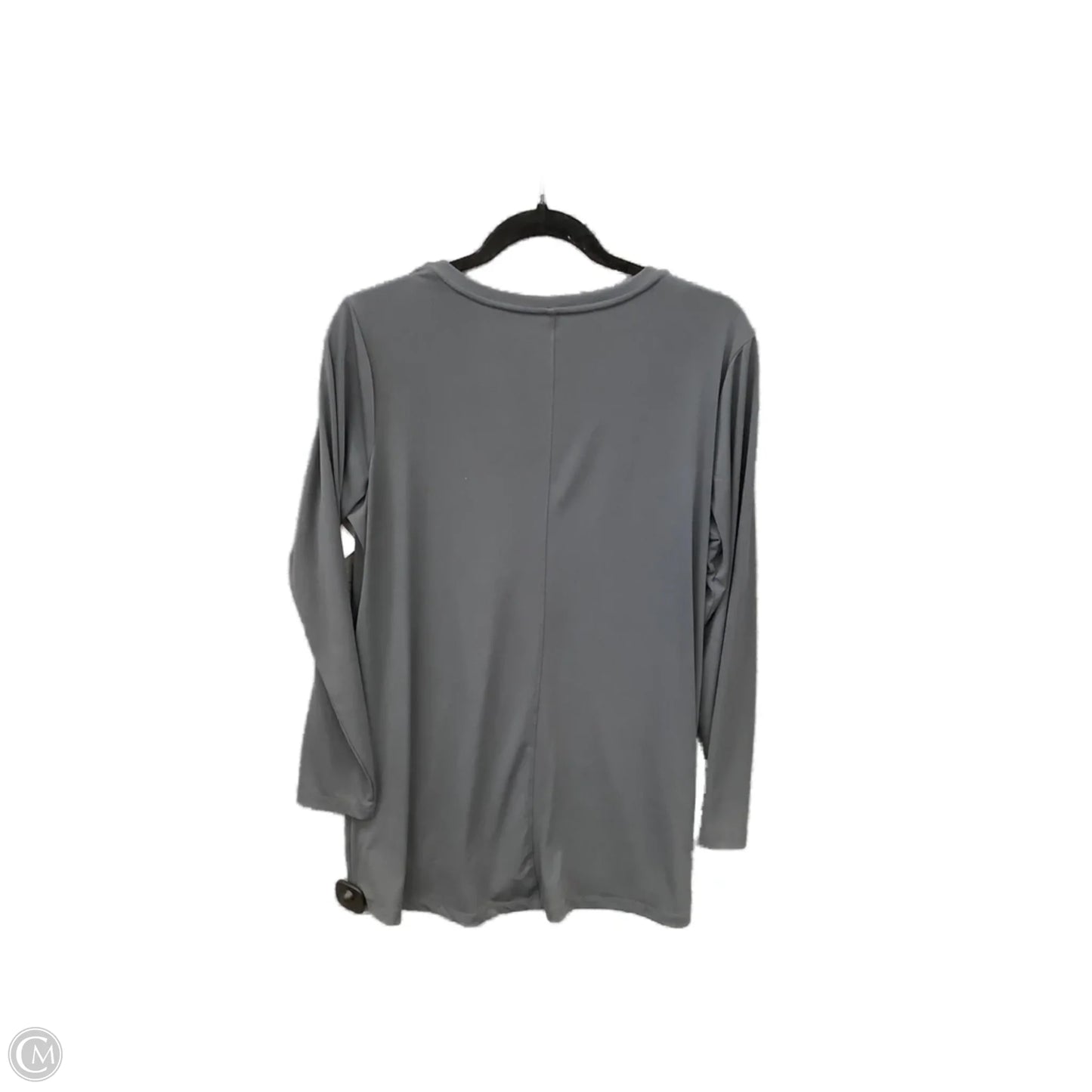 Top Long Sleeve Basic By Susan Graver In Grey, Size: M