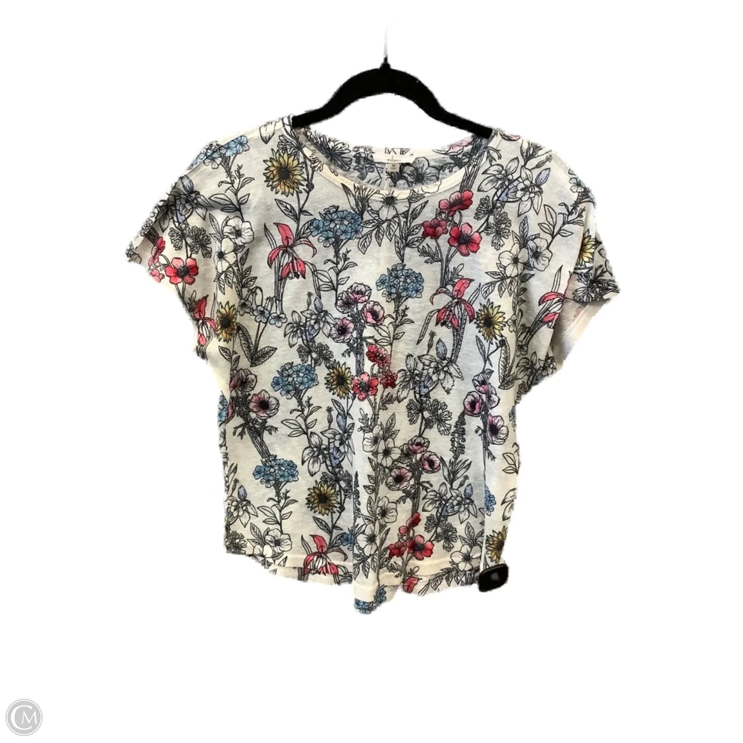Top Short Sleeve By Milano In Floral Print, Size: M
