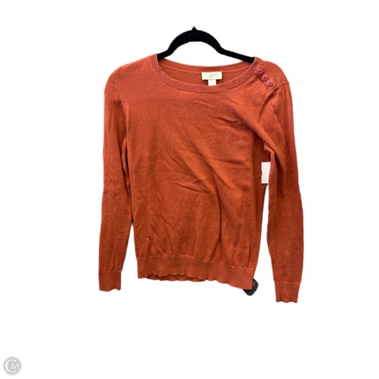 Top Long Sleeve By Loft In Orange, Size: Xs