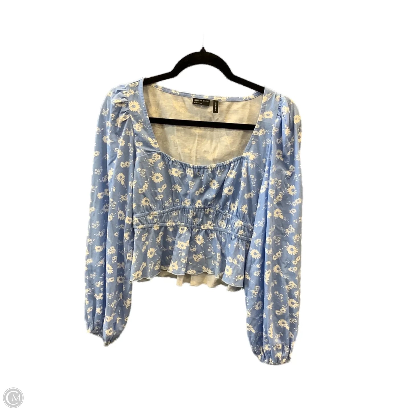 Top Long Sleeve By Asos In Blue, Size: S