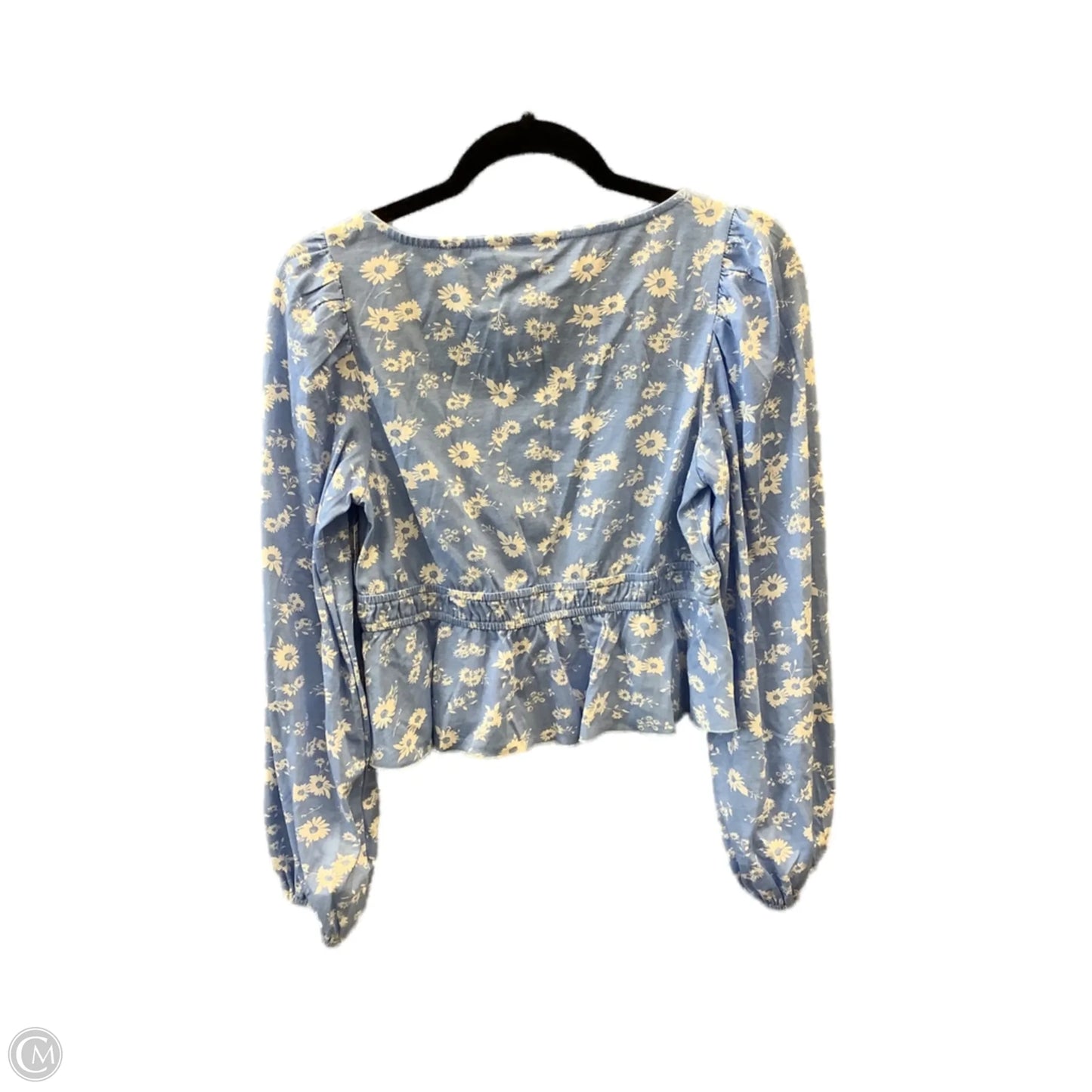Top Long Sleeve By Asos In Blue, Size: S