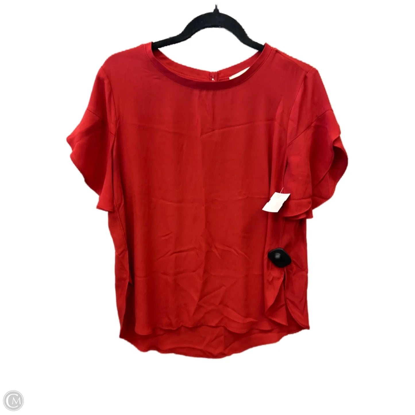 Top Short Sleeve By Loft In Red, Size: Mp