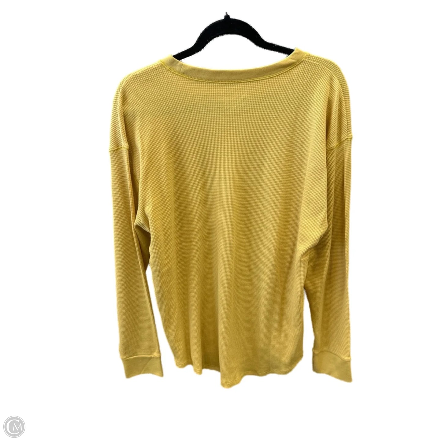 Top Long Sleeve Basic By Time And Tru In Yellow, Size: Xxl
