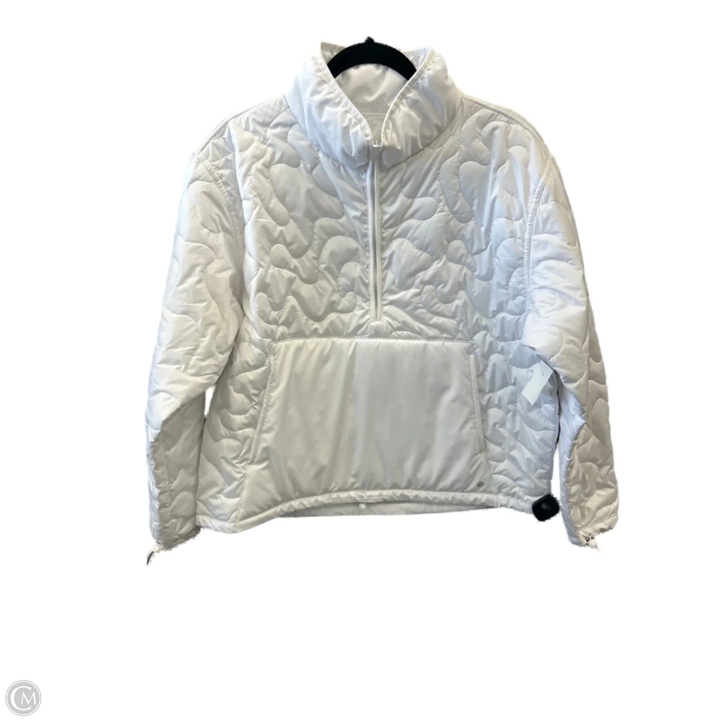 Athletic Jacket By Layer 8 In White, Size: L