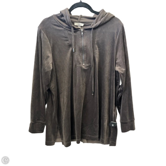 Top Long Sleeve By Cable And Gauge In Brown, Size: 1x
