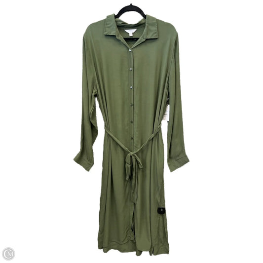 Dress Casual Midi By Time And Tru In Green, Size: L