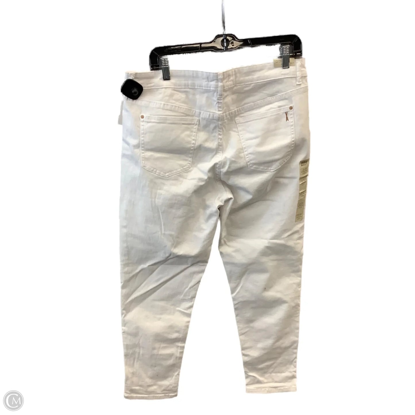 Jeans Cropped By Vintage America In White Denim, Size: 12