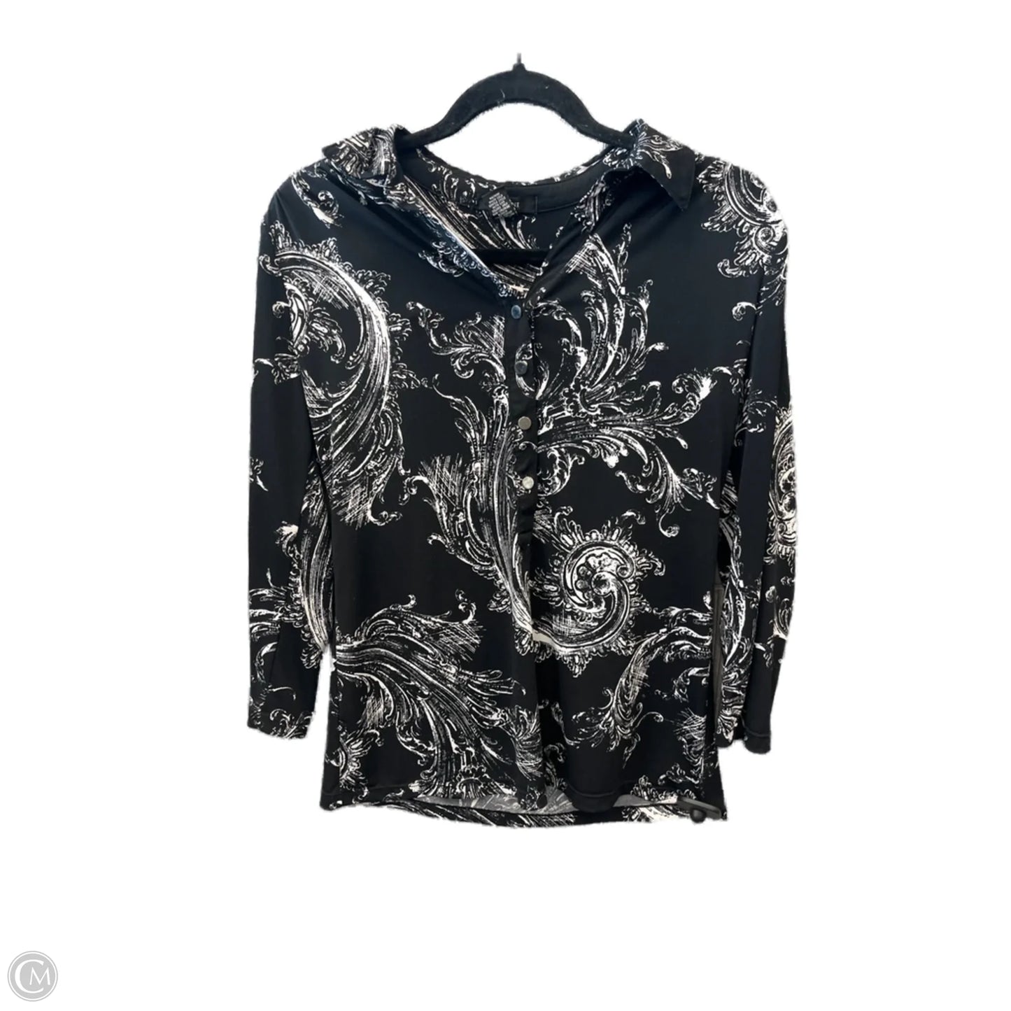 Top Long Sleeve By Alfani In Black, Size: M