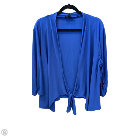 Cardigan By Perceptions In Blue, Size: 2x