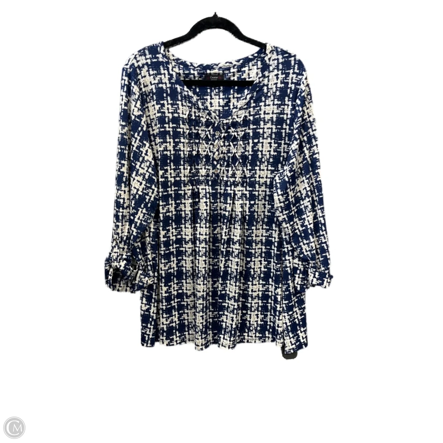 Top Long Sleeve By Cocomo In Blue, Size: 3x