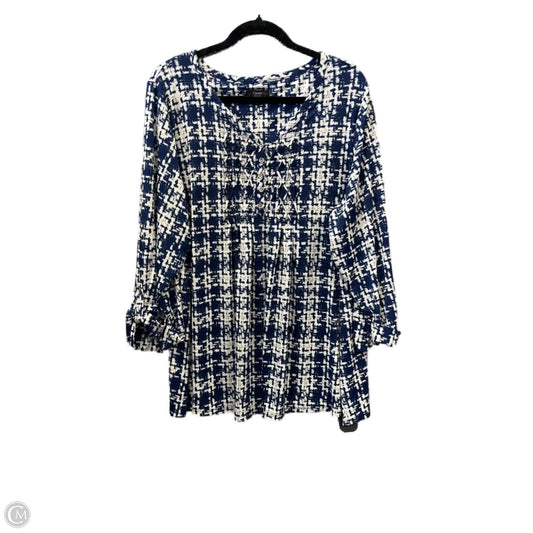 Top Long Sleeve By Cocomo In Blue, Size: 3x