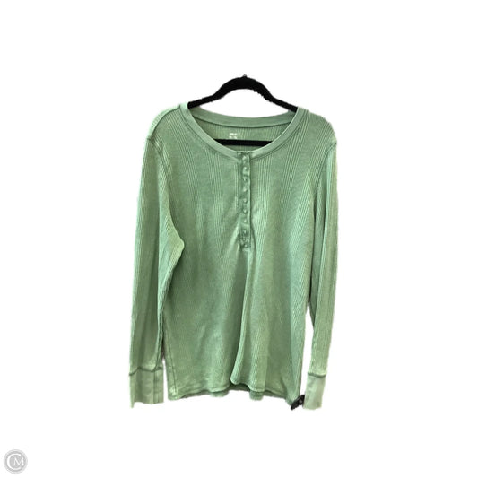 Top Long Sleeve By Aerie In Green, Size: Xxl
