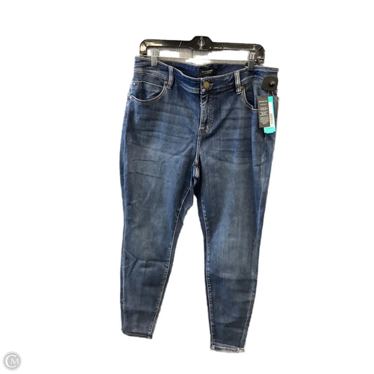 Jeans Skinny By Liverpool In Blue Denim, Size: 16