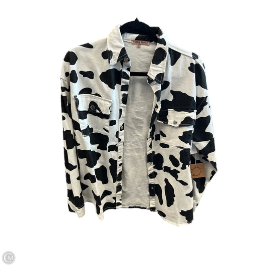 Jacket Denim By Clothes Mentor In Animal Print, Size: M