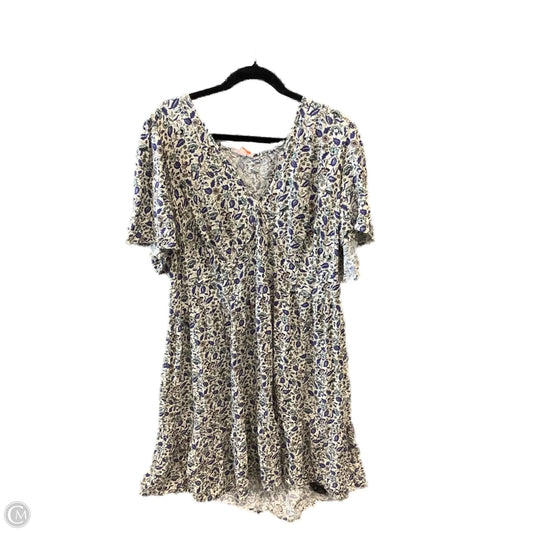 Dress Casual Midi By Knox Rose In Floral Print, Size: 2x