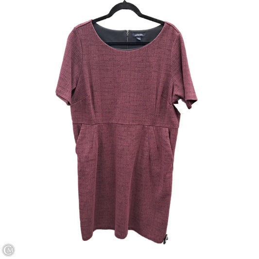 Dress Casual Midi By Lands End In Purple, Size: 1x