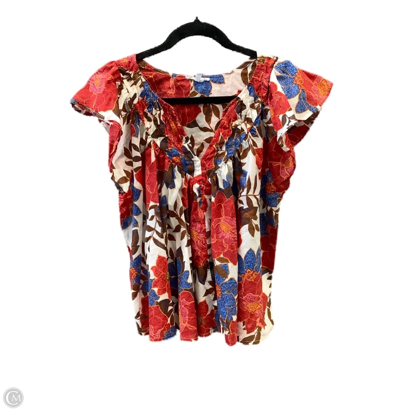 Top Short Sleeve By Maurices In Red, Size: L