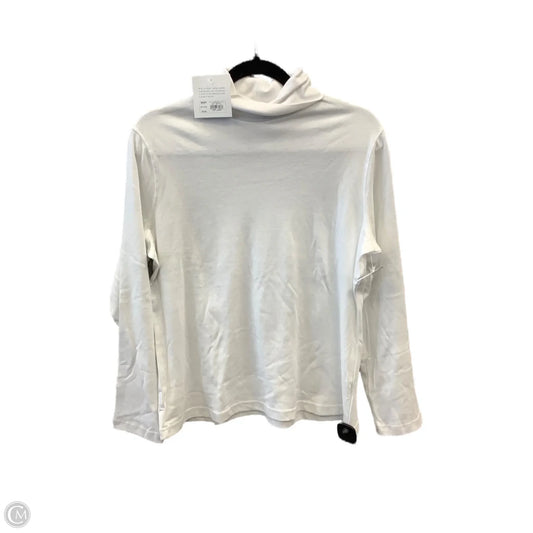Top Long Sleeve By Croft And Barrow In White, Size: L